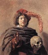 Frans Hals Young Man holding a Skull oil